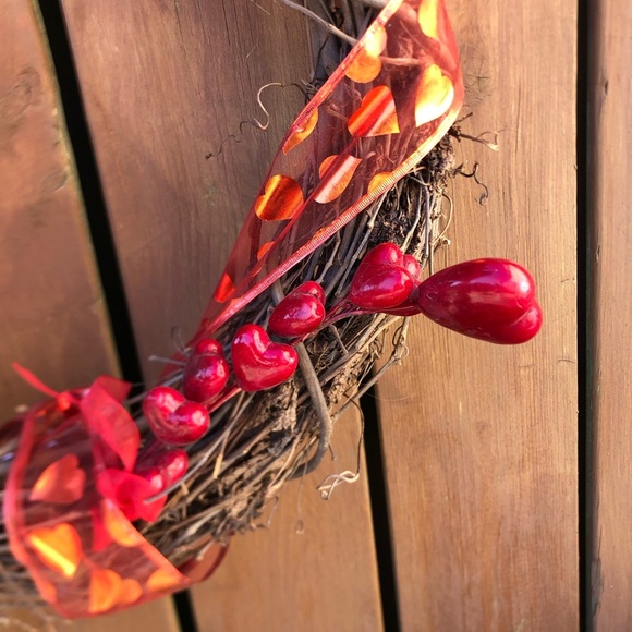 Handmade Grapevine Valentines Wreath - Picture 2 of 7